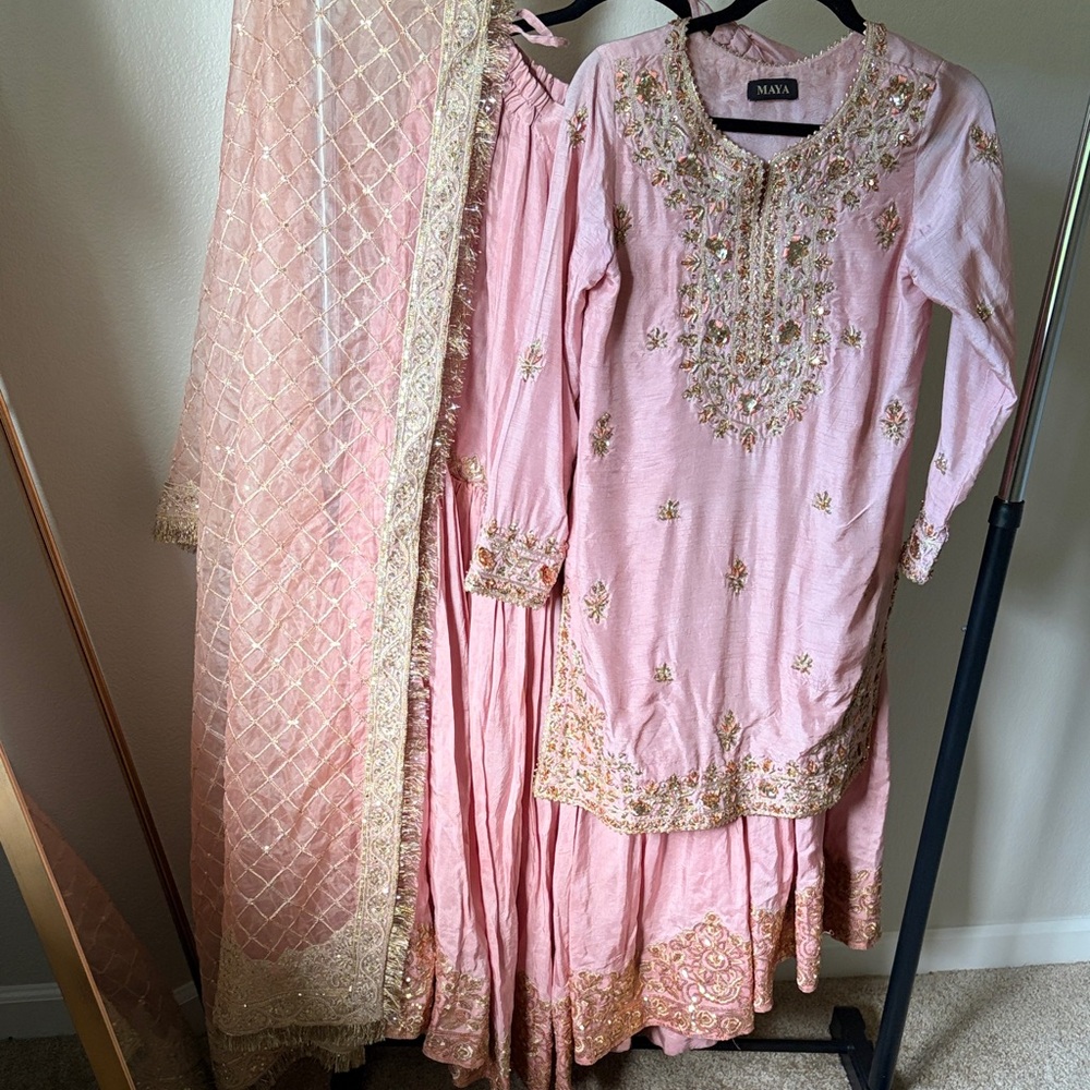 Maya Pink Embroidered Lehenga Set